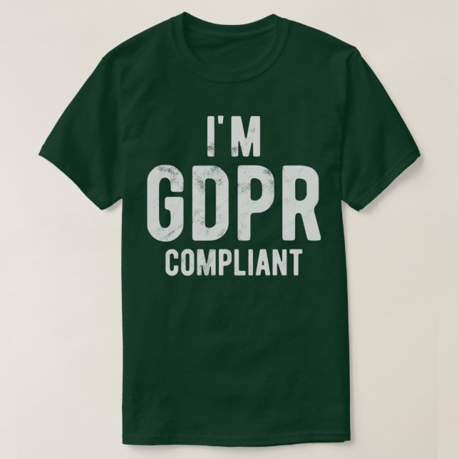 Camiseta Compatível com Ix27m GDPR (Frente do Design)