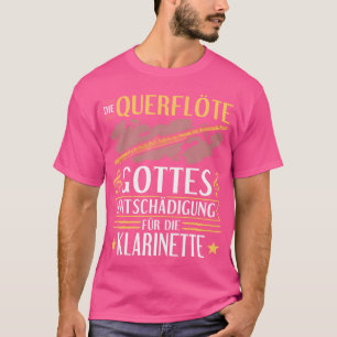Camiseta Compensação de Fluxo Transversal Música Clarinet W