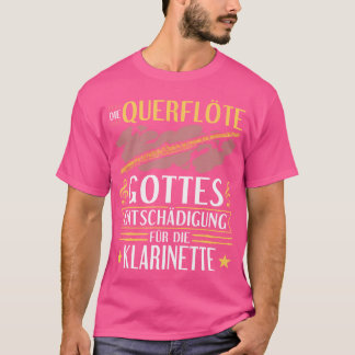 Camiseta Compensação de Fluxo Transversal Música Clarinet W