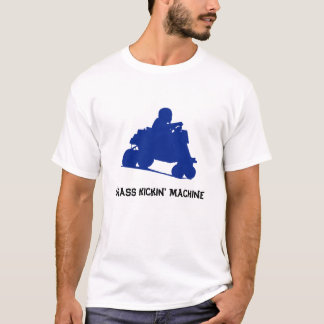 Camiseta Competência azul do Lawnmower do retrocesso da