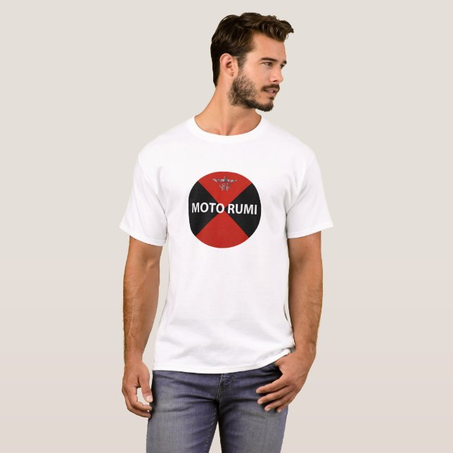 Camiseta Competência do vintage de Moto Rumi (Frente Completa)