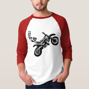 Camiseta Competência fora de estrada da motocicleta