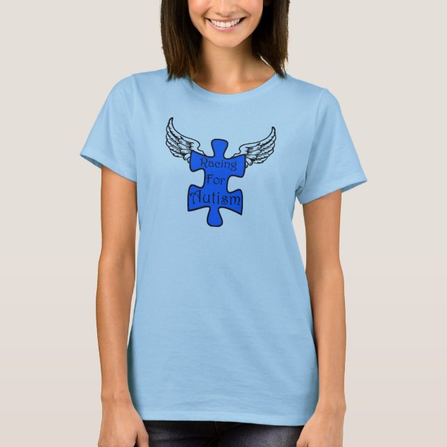 Camiseta Competência para o T das senhoras do autismo (Frente)
