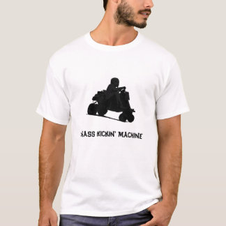 Camiseta Competência preta do Lawnmower do retrocesso da