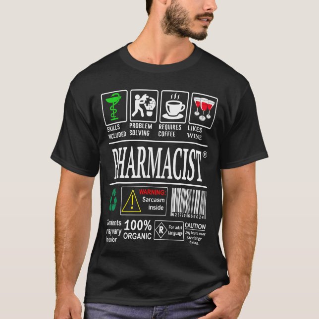 Camiseta Competências Farmacêuticas Incluem Resolução de Pr (Frente)