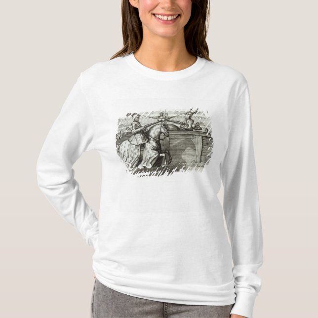 Camiseta Competiam Jousting em um quadrado (Frente)