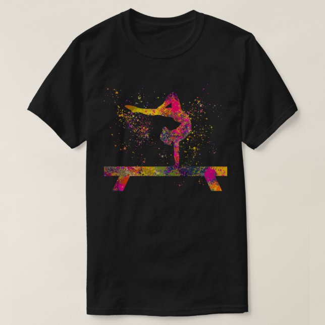 Camiseta Competição de ginástica rítmica em aquarela 22 (Frente do Design)
