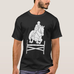 Camiseta Competição de Salto Equestre de Cavalo em Exposiçã
