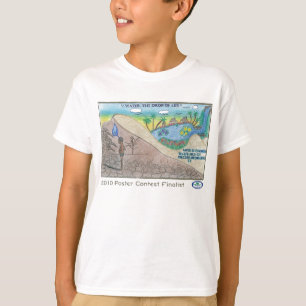 Camiseta Competição do poster da consciência da água