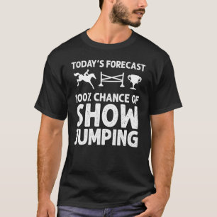 Camiseta Competição Equestre de Eventos de Salto de Cavalo
