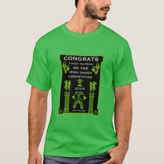 Camiseta Competição Irlandesa de Dançar (Frente)