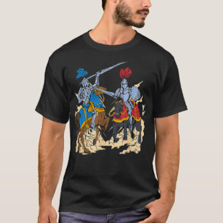 Camiseta Competição medieval em cavalos que se desprendam1