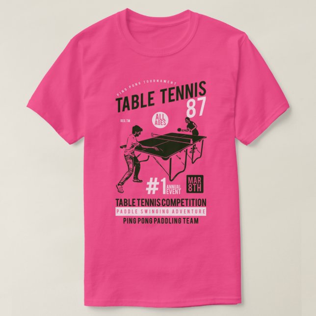 Camiseta Competição mesa de Tênis (Frente do Design)