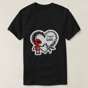 Camiseta Compilado Com Um Programador Engraçado De Amor