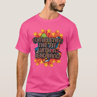 Camiseta Completando com uma faixa na cabeça 1980 Retro Vin