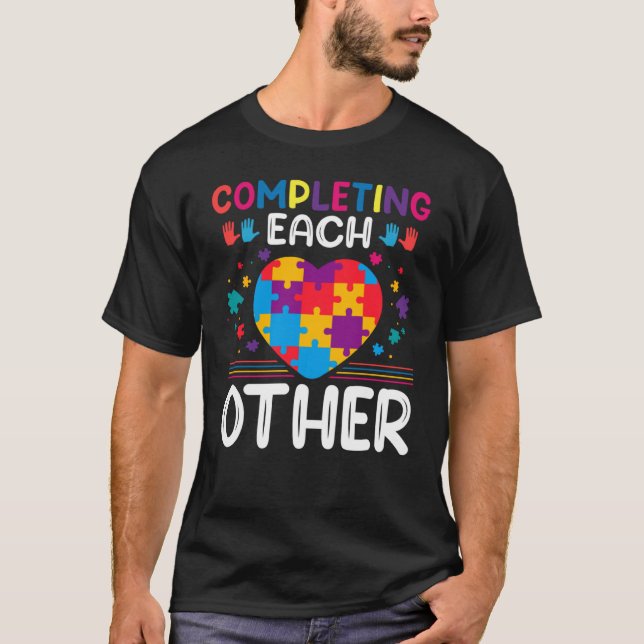 Camiseta Completing Each Others  Autism Awareness Support A (Frente)