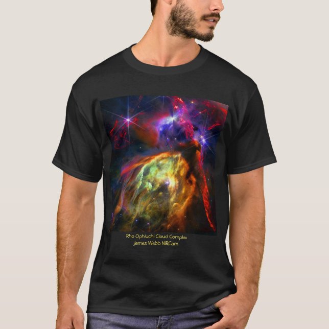 Camiseta Complexo de Nuvem Rho Ophiuchi, Foto do Espaço Jam (Frente)