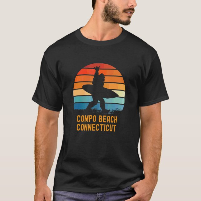 Camiseta Compo Beach Connecticut Sasquatch Souvenir (Frente)