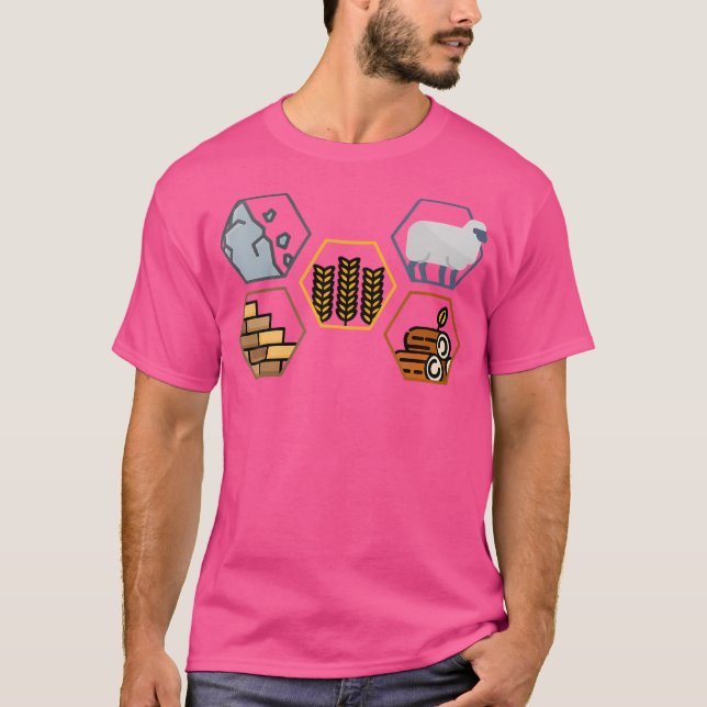 Camiseta Componentes da vida Brick Wood Rock Wheat Sheeat (Frente)
