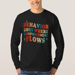 Camiseta Comportamento acontece onde o reforço flui BCBA AB