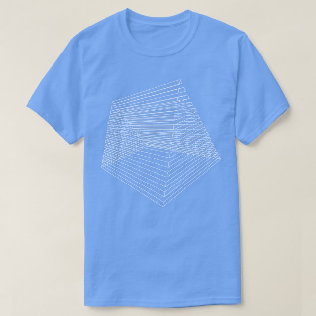 Camiseta composição 3d do triângulo (Frente do Design)