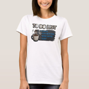 Camiseta Composição artística de café clássico dourado BRIN
