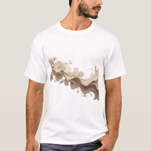 Camiseta Composição artística de FLOR ABSTRATA ousada