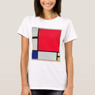 Camiseta Composição com vermelho, o azul e o amarelo
