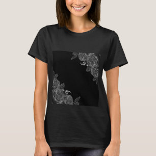 Camiseta Composição das flores pretas