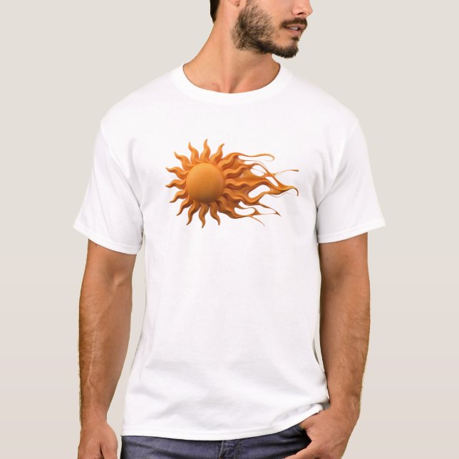 Camiseta Composição de Arte Clássica do SOL Abstrato (Frente)