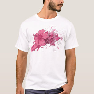 Camiseta Composição de Arte de FLOR ABSTRATA Vibrante