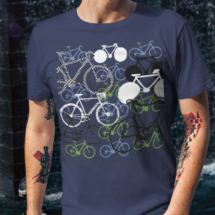 Camiseta Composição de bicicletas de ciclismo