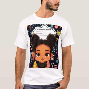 Camiseta Composição de Figuras de Halloween de Notebook e L
