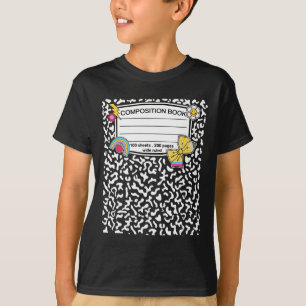 Camiseta Composição do bloco de anotações Correspondente ao