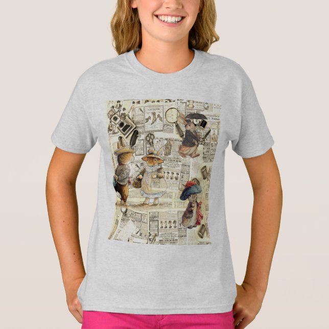 Camiseta composição do coelho peter (Frente)