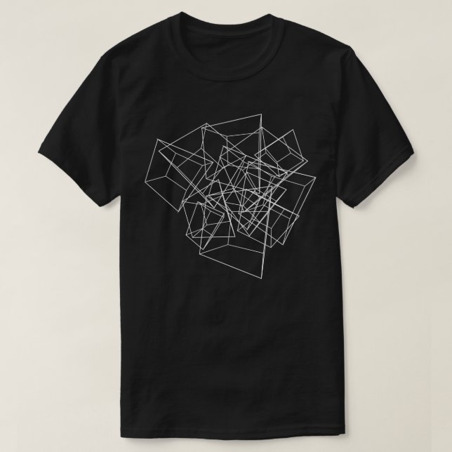 Camiseta composição dos quadrados 3d (Frente do Design)