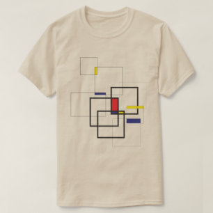 Camiseta Composição Geométrica Inspirada em Mondrian