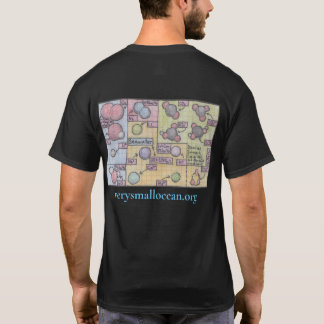 Camiseta Composição Infográfica Da Água Do Mar