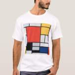 Camiseta Composição Vermelho, Amarelo, Azul, Preto, Mondria<br><div class="desc">Pieter Cornelis Mondrian (7 de março de 1872 - 1 de fevereiro de 1944) era pintor e teórico neerlandês, considerado um dos maiores artistas do século 20. Ele é conhecido por ser um dos pioneiros da arte abstrato, do século 20, ao mudar sua direção artística da pintura figurativa para um...</div>