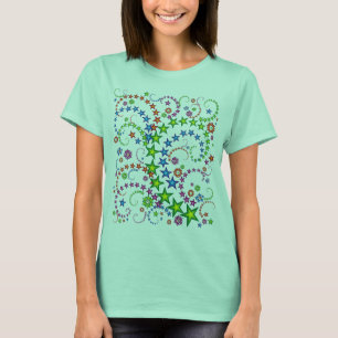 Camiseta composição vívida das estrelas