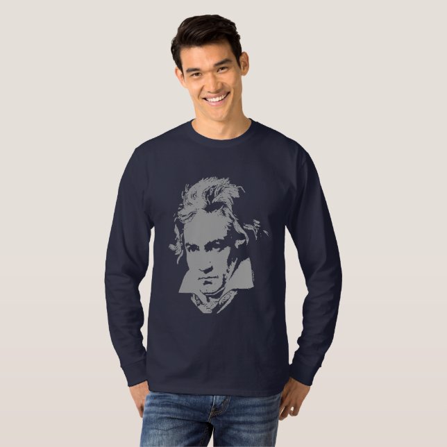 Camiseta Compositor alemão, Pianist Beethoven (Frente Completa)