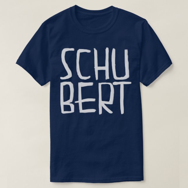 Camiseta Compositor clássico Franz Schubert 1 (Frente do Design)