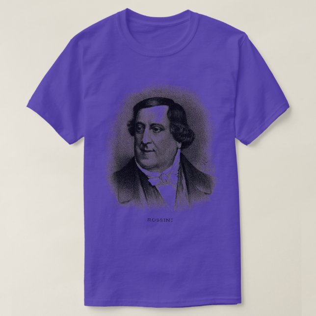 Camiseta Compositor Gioachino Antonio Rossini (Frente do Design)