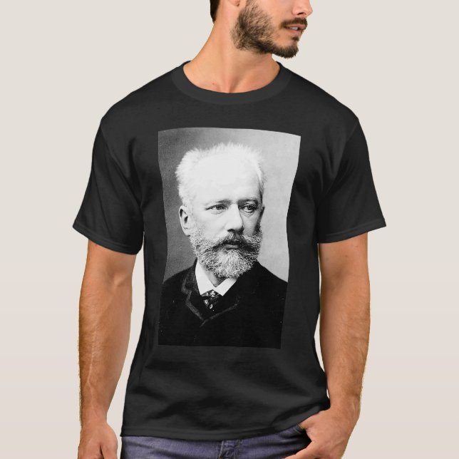 Camiseta compositor Tchaikovsky Portrait (Frente)