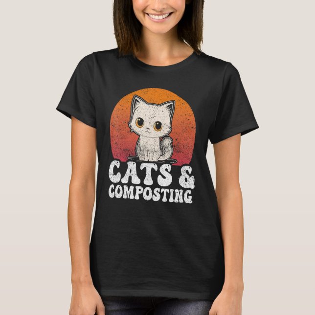 Camiseta Compost Cats And Composting Expert Composter Worms (Frente)