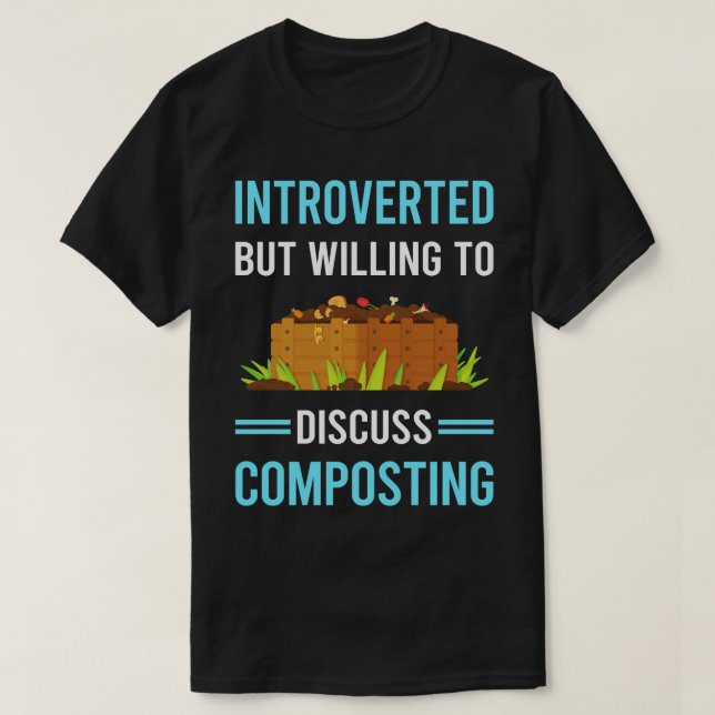 Camiseta Compostador de Compostagem Apresentado (Frente do Design)