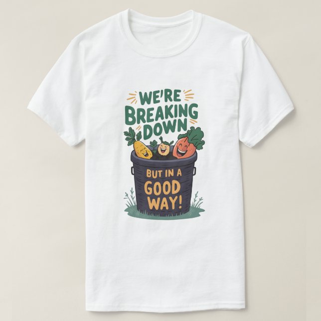 Camiseta Compostagem de Divisão (Frente do Design)