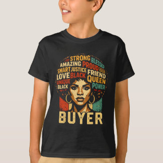 Camiseta Comprador Arte Poderosa do Orgulho Negro do Mês da