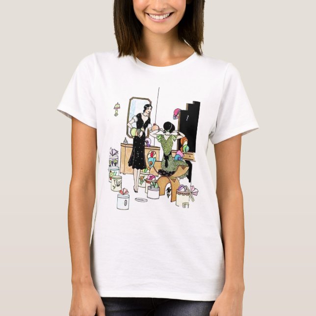 Camiseta Comprando chapéus (Frente)