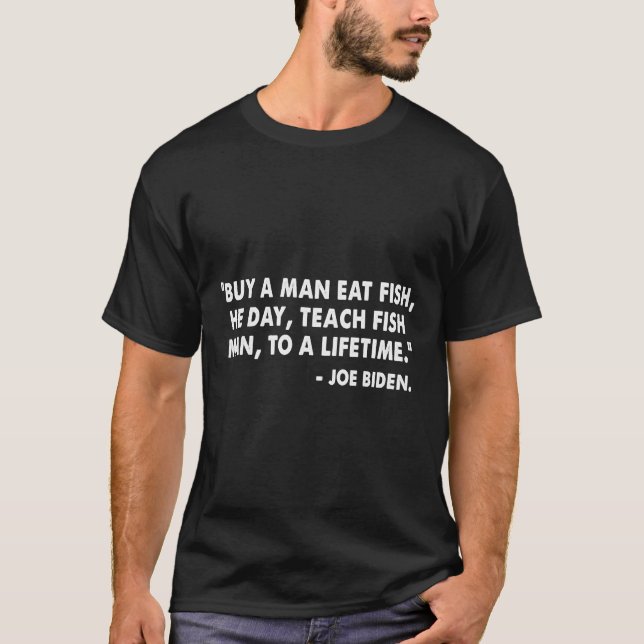 Camiseta Comprar A Man Come Fish Vintage (Frente)